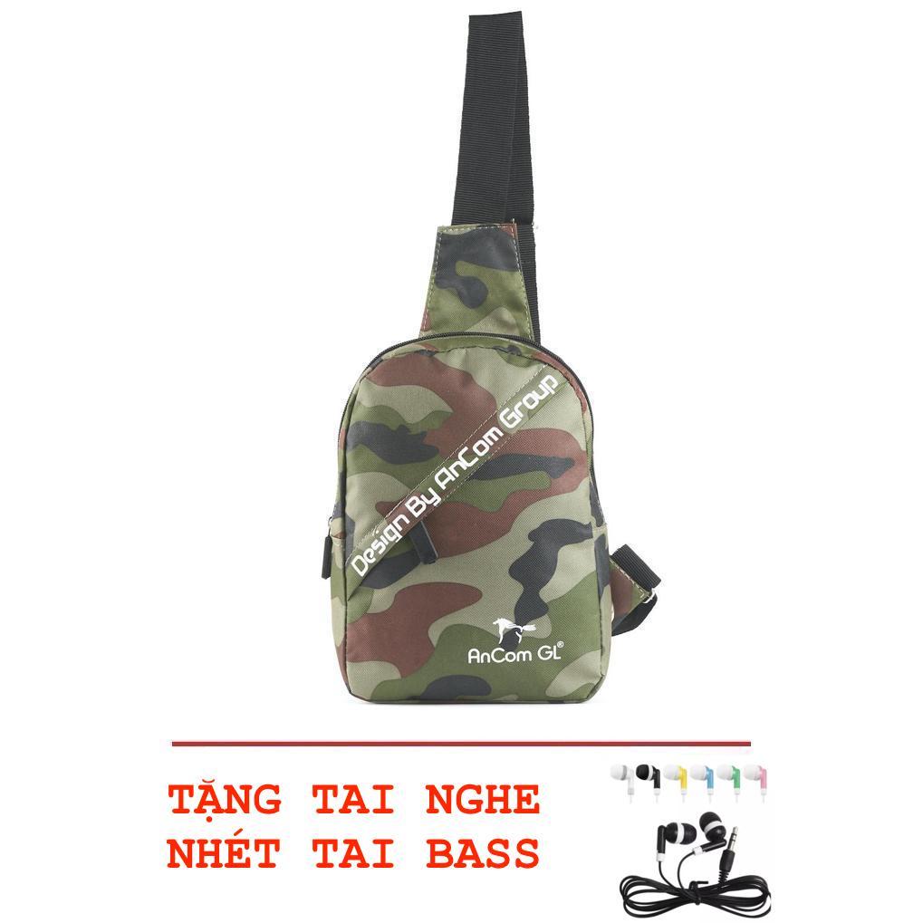 [HCM]Túi đeo chéo nam ACCN2 màu rằn ri loại trung để vật dụng cá nhân nhỏ gọn tiện lợi + Tặng tai nghe nhét tai