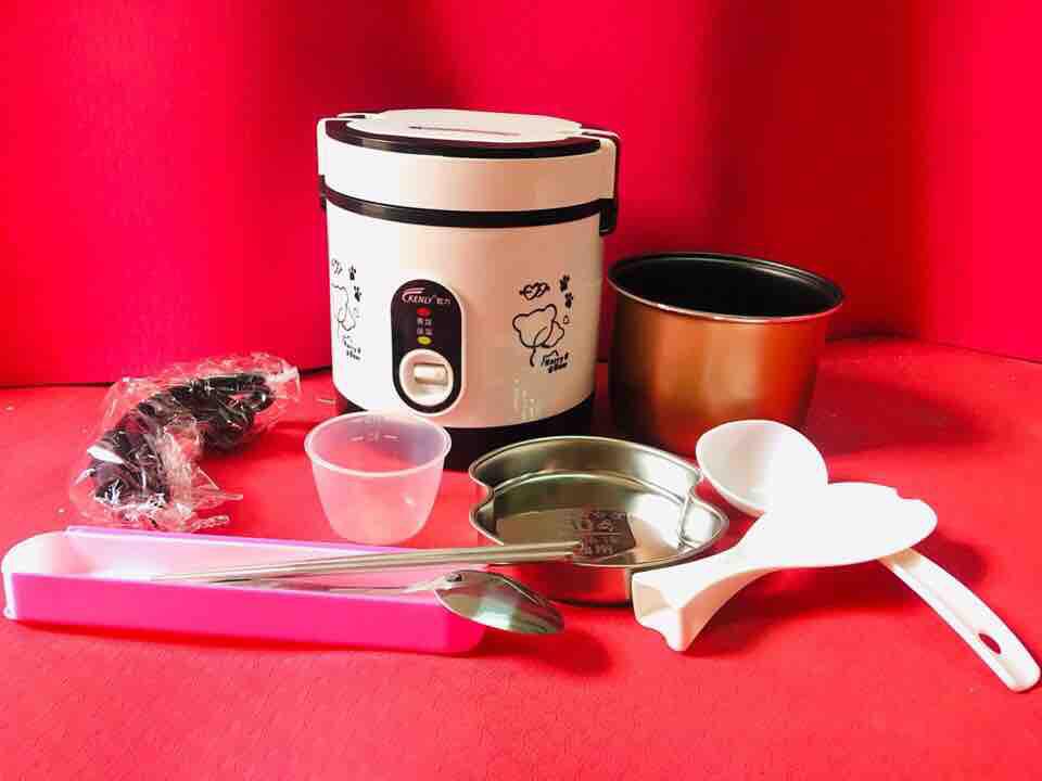 Nồi Cơm Điện Mini Đa Năng Lõi Rời INOX 304 - Có chống dính (ảnh thật)