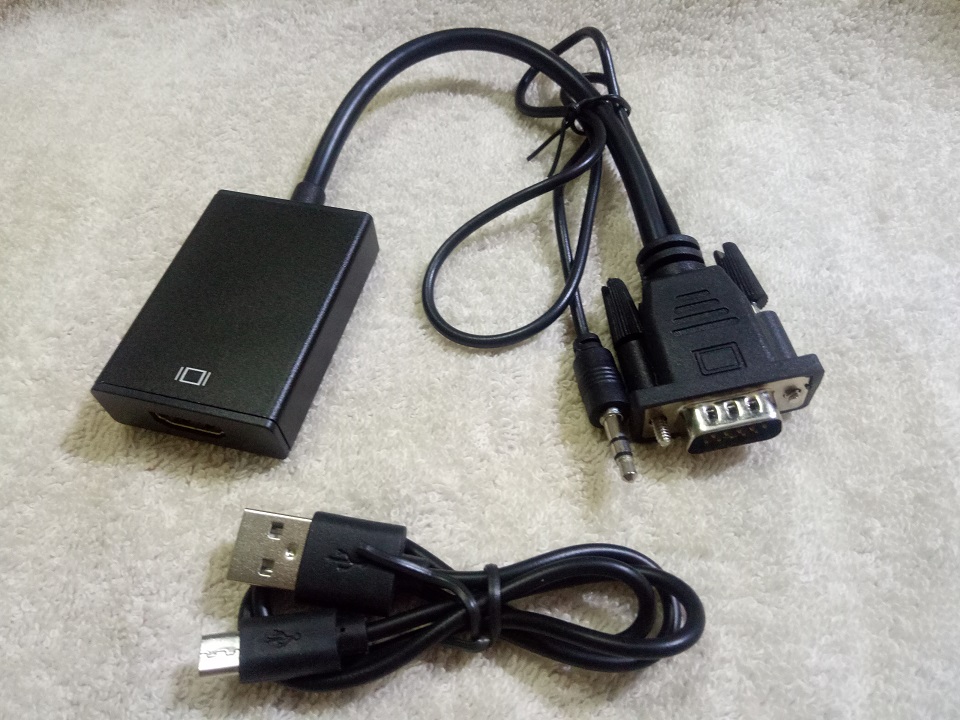 Cáp chuyển đổi vga sang hdmi có audio hàng xịn - cáp vga to hdmi