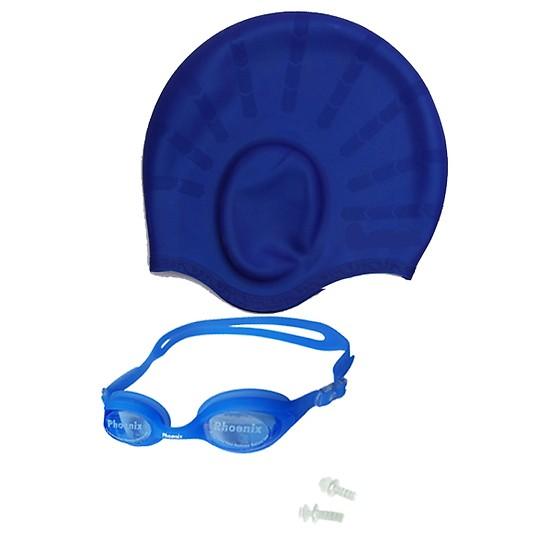 COMBO Kính Bơi Cao Cấp Hàn Quốc + Nón Bơi Phoenix Chống Nước Cao Cấp [Hàng Chuẩn 365]