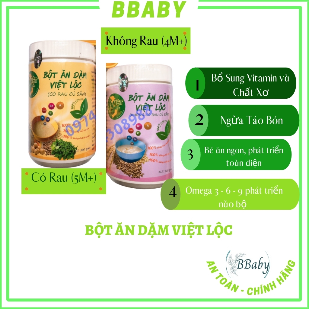 500gr Bột ăn dặm cao cấp cho trẻ từ 4 tháng - Bột dinh dưỡng