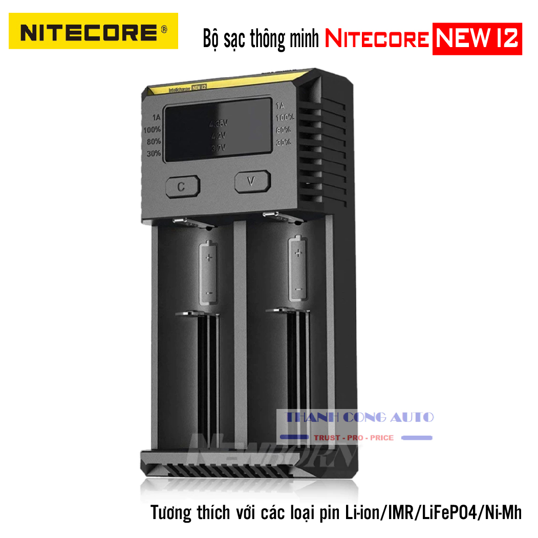 Bộ Sạc Pin thông minh Nitecore Intellicharger New i2 cao cấp