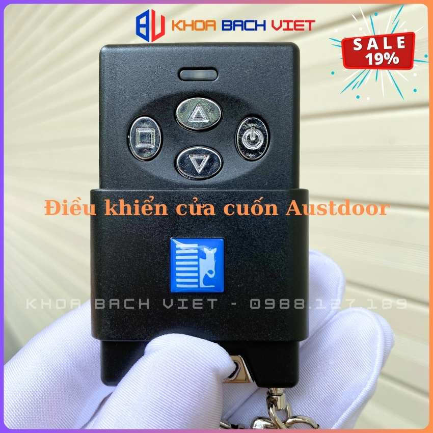 Điều khiển cửa cuốn Austdoor - Remote khoá cửa cuốn mã nhảy chống sao chép - Khoá Bách Việt.