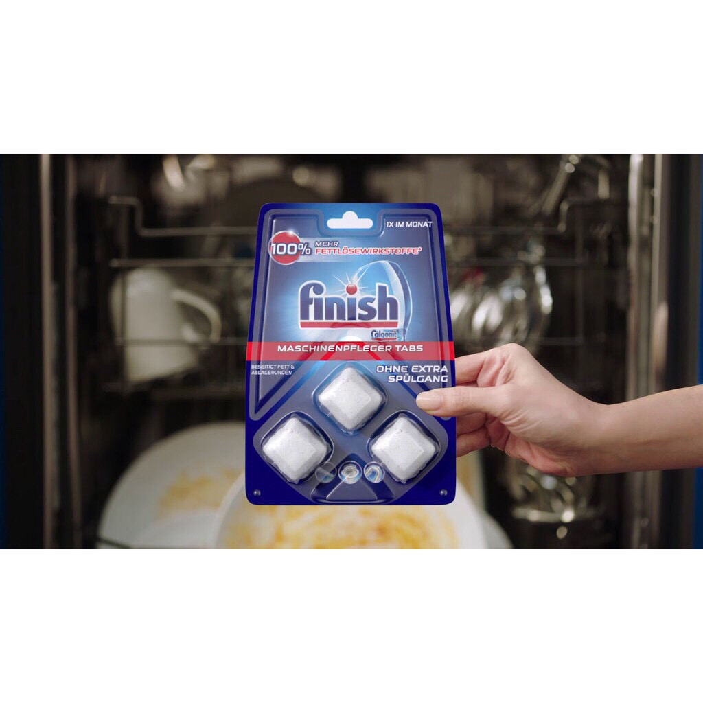 Viên vệ sinh máy rửa bát Finish + tặng 4 viên rửa bát finish nhật