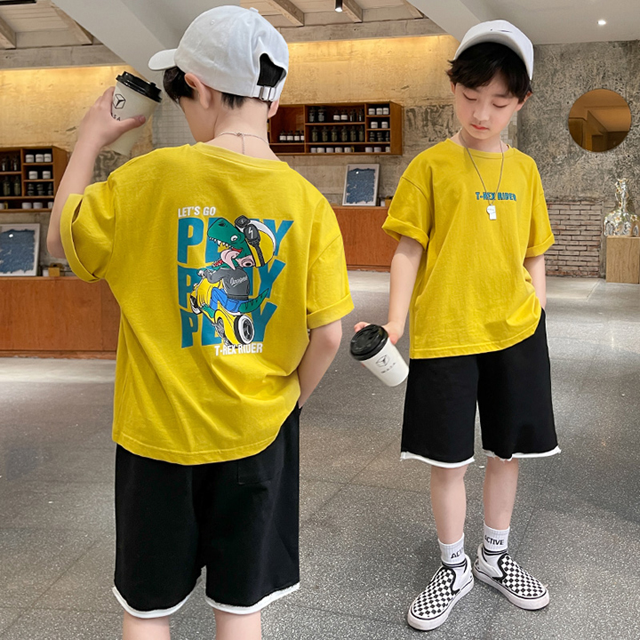Quần Áo Trẻ Em, Bộ Quần Áo Let-Go Dễ Thương Cho Bé Trai 15-40Kg