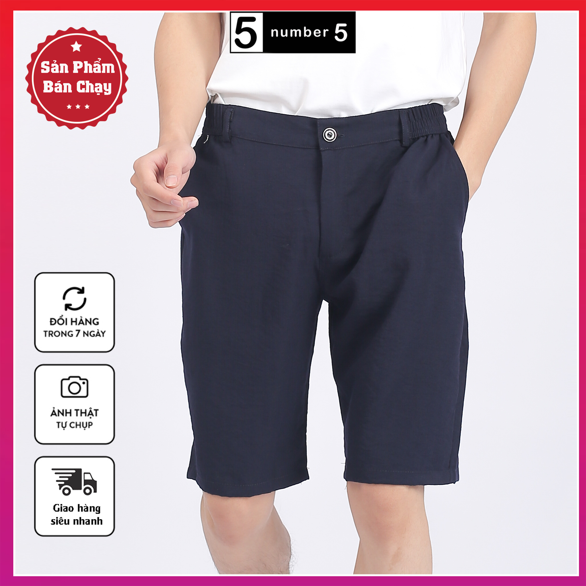 Quần Short Đũi Nam Quần Đũi Ngố Nam Siêu Mát Number5 [QDC]