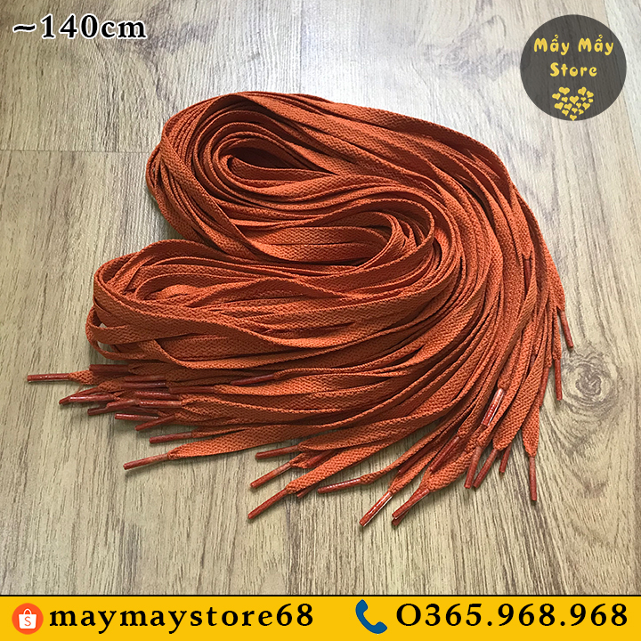 Dây Giày Dẹt Màu Nâu Đất ~1m4