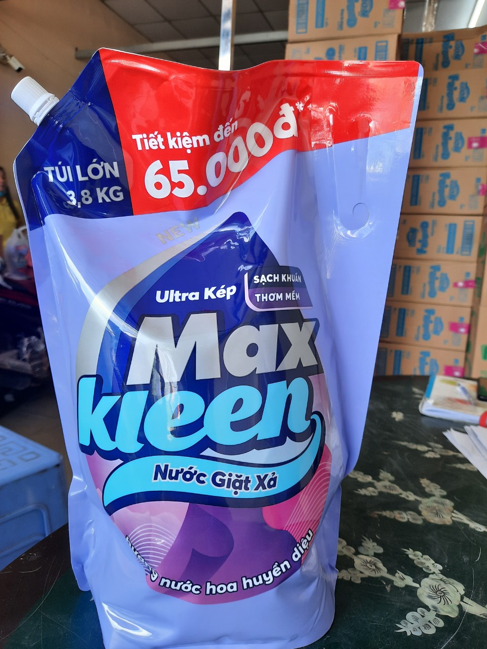 [HCM]TÚI NƯỚC GIẶT XẢ MAXKLEEN HƯƠNG HUYỀN DIỆU 3.8KG
