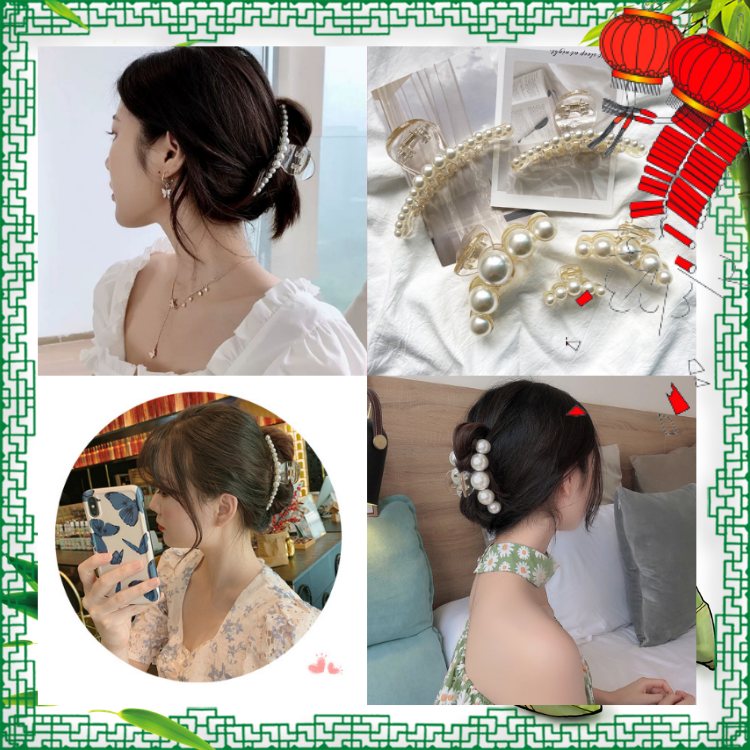 [HOT] 1 Kẹp tóc nữ càng cua gấp tóc đính ngọc siêu xinh