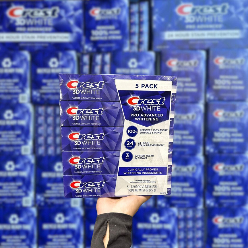 KDR - Kem Đánh Răng Crest 3D White Pro Advanced - Mới 147g