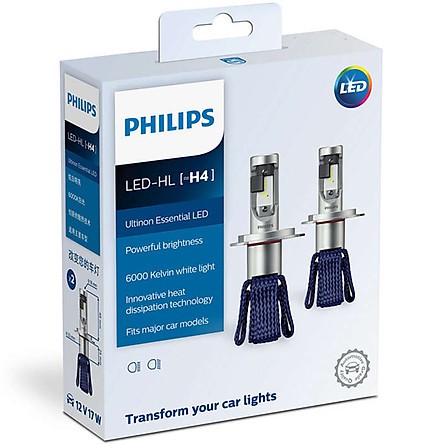 [HCM]BÓNG ĐÈN Ô TÔ PHILIPS BÓNG ĐÈN XE HƠI PHILIPS LED H4 11342UEX2 6000K ĐÈN LED COS PHA PHILIPS H4 12V