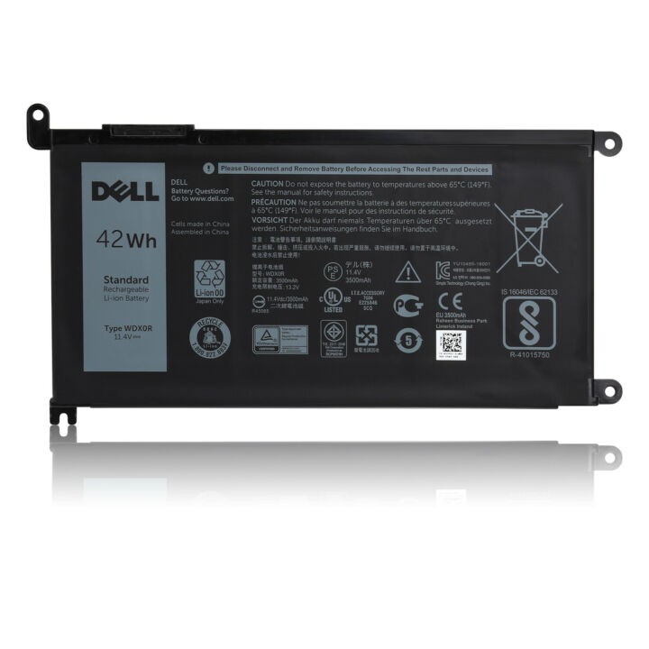Pin Dell Inspiron 13 5368 5378 15 5567 5568 5578 pin kiểu dẹt lắp trong laptop dell mã pin WDX0R 42wh