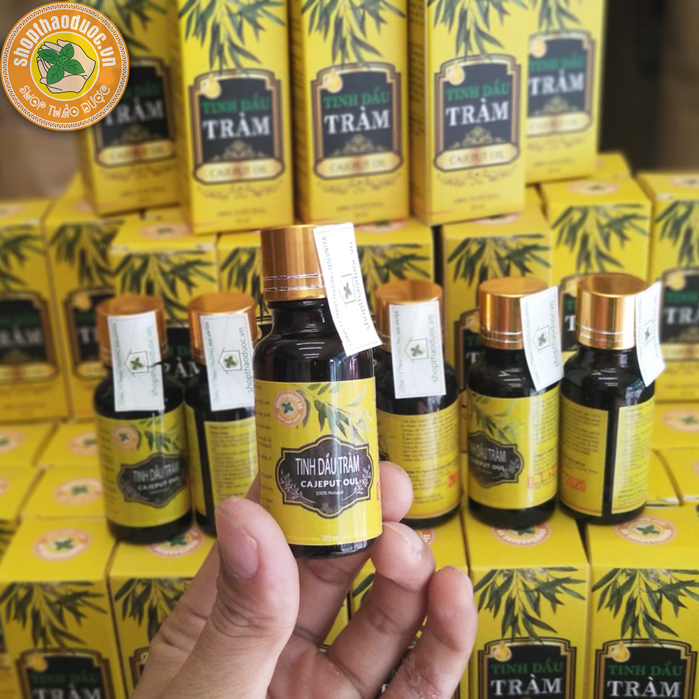 Tinh Dầu Tràm Shop Thảo Dược Chai 20ml - Giúp Tránh Gió, Cảm Lạnh, Ho, Viêm Xoang Hiệu Quả