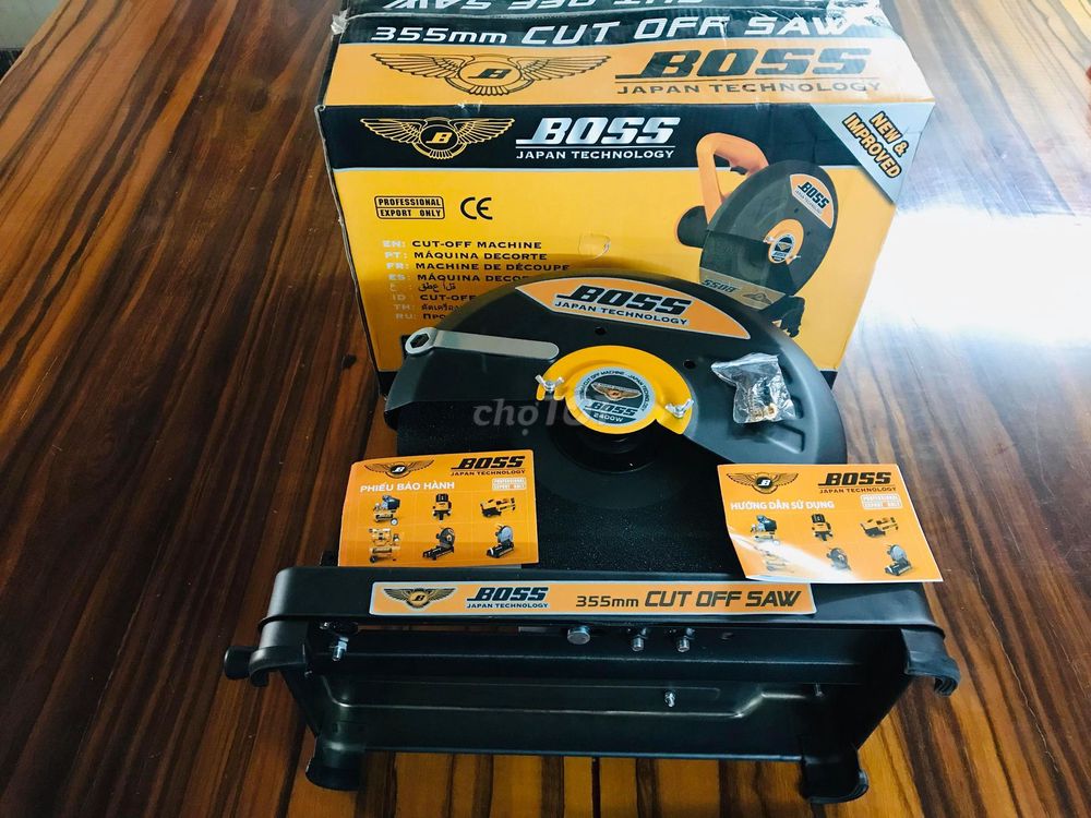 Máy cắt sắt bàn BOSS công suất 2400W sử dụng lưỡi cắt 355mm Tặng kèm 1 lưỡi cắt sắt - uy tín chất lượng