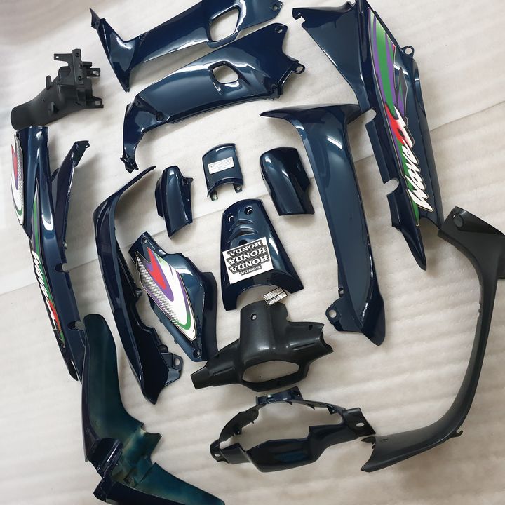 Dàn áo xe wave màu XANH NHỚT / wave alpha / wave 1 bóng / ZX [ KÈM TEM ], phụ tùng xe máy giá rẻ