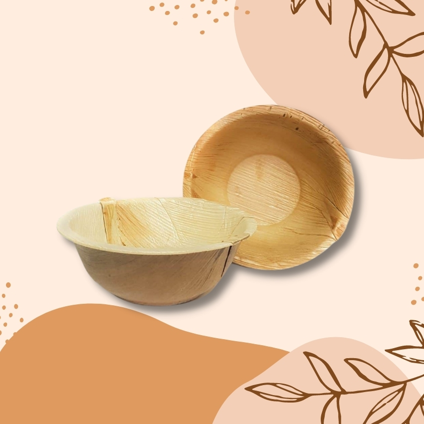 Set 10 Chén tròn mo cau 16cm (Set 10 bát mo cau) dùng một lần - an toàn sức khỏe - thân thiện môi trường - thay thế đồ nhựa dùng một lần