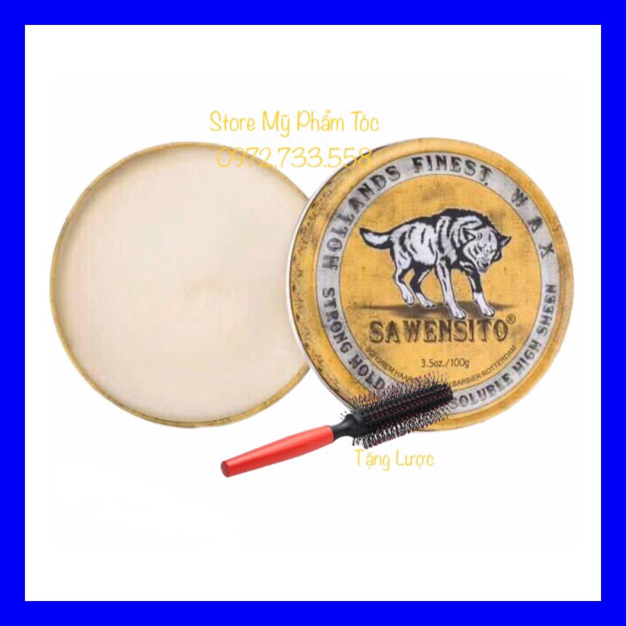 Sáp tạo kiểu Sawensito Wolf Pomade 100gr - Tặng Lược