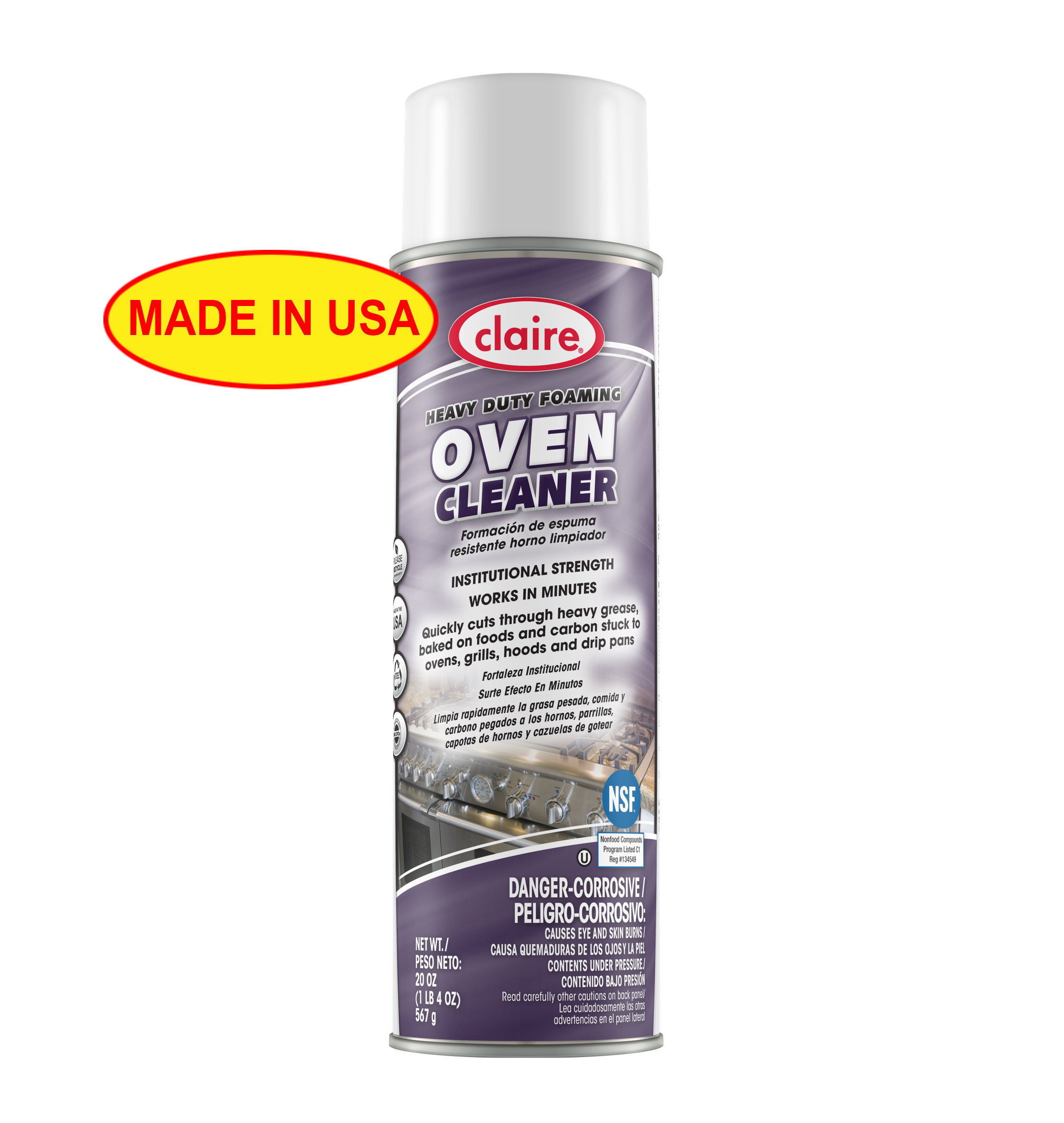 Chai xịt vệ sinh lò nướng ,bếp nướng , bếp nấu Claire Oven Cleaner CL824