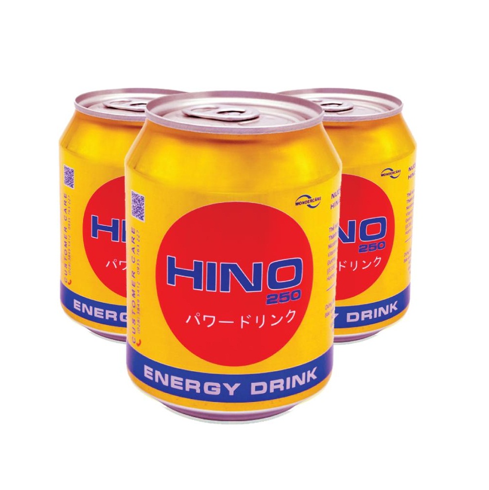 Combo 4 Lon nước tăng lực HINO 250ml ( 4 x 250 ml)