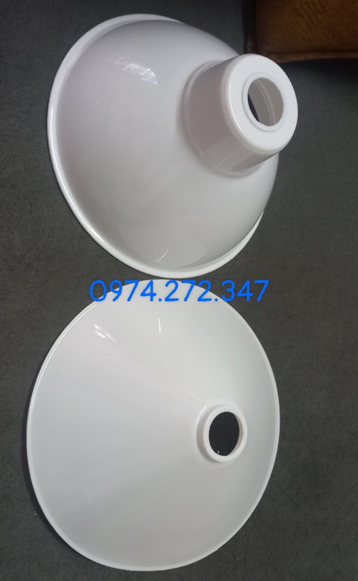 Chóa đèn nhựa - chao đèn nhựa hình tô - dĩa - Đuôi kính nước E27