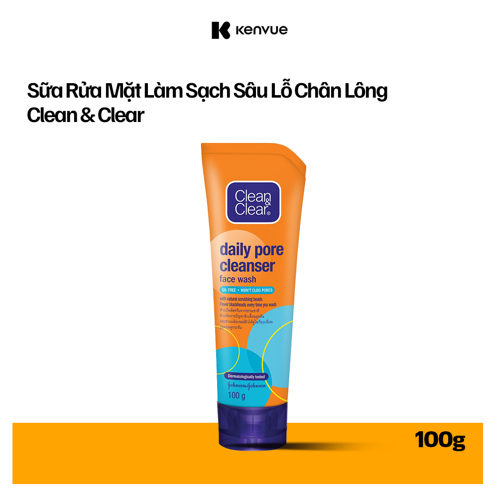 Sữa rửa mặt hàng ngày làm sạch sâu lỗ chân lông Clean & Clear 100g