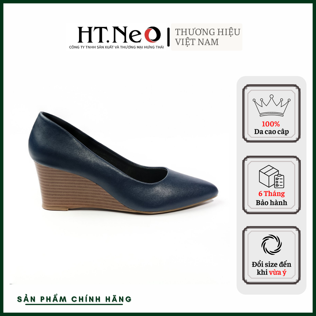 Giày xuồng nữ giày nữ, sandal nữ đế xuồng da thật cao cấp 100% HT.NeO có 3 màu cho chị em chọn lựa ( CS69 - de/ke/va )