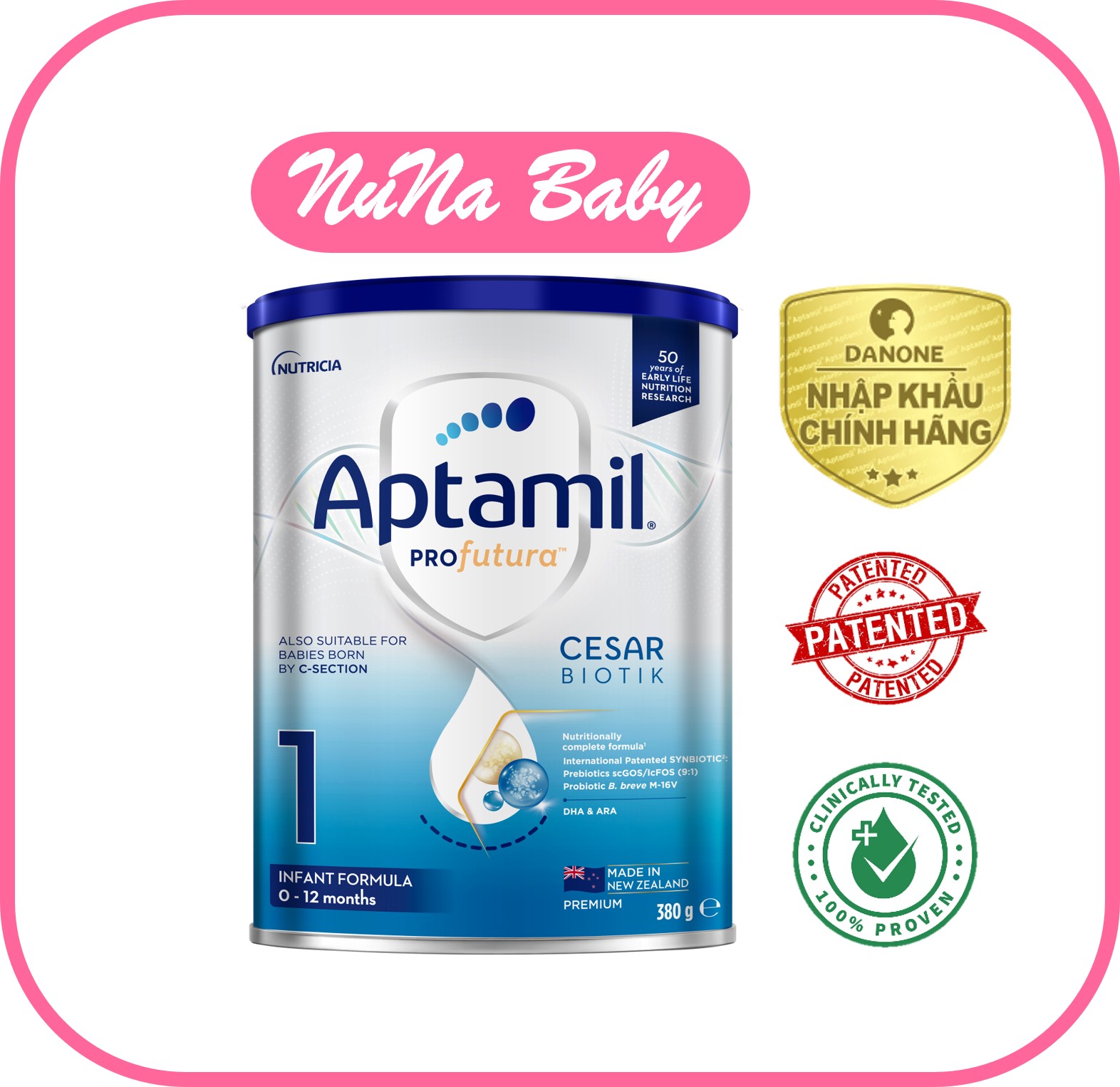 Sữa Aptamil Profutura Cesarbiotik New Zealand SỐ 1 800 g date 2027 - 2