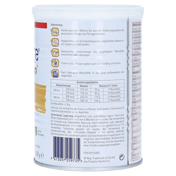 Sữa bột béo tăng cân Resource Junior Đức 400g