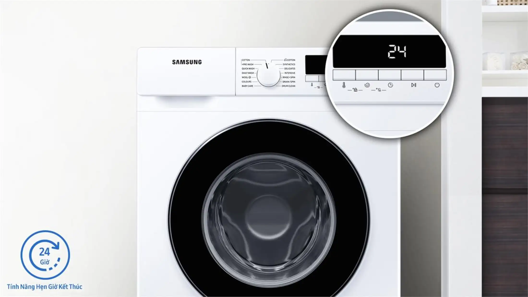 Trả Góp 0% - Máy giặt Samsung Inverter 9 kg WW90T3040WW/SV Mới 2020- Bảo hành