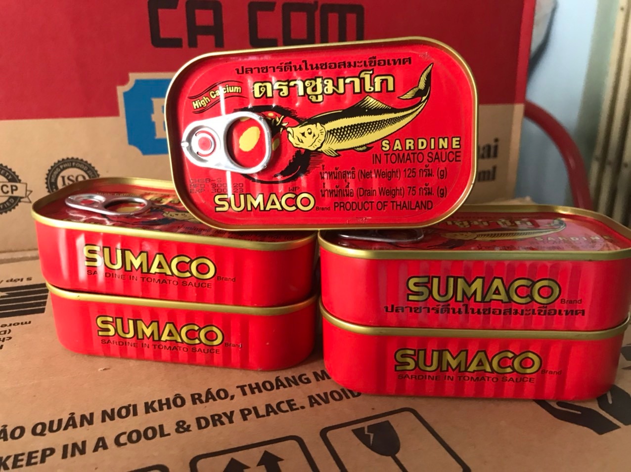 5 HỘP CÁ MÒI SUMACO SỐT CÀ THÁI LAN