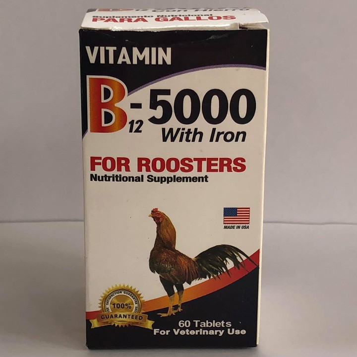 B12 5000 len nuoc mau cho gà đá - hủ x 60 viên