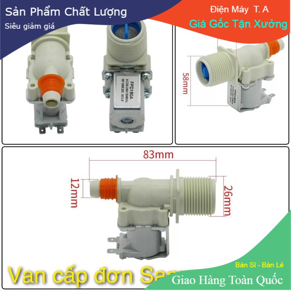 Van cấp nước máy giặt samsung ( cấp đơn -mẫu trắng tốt )