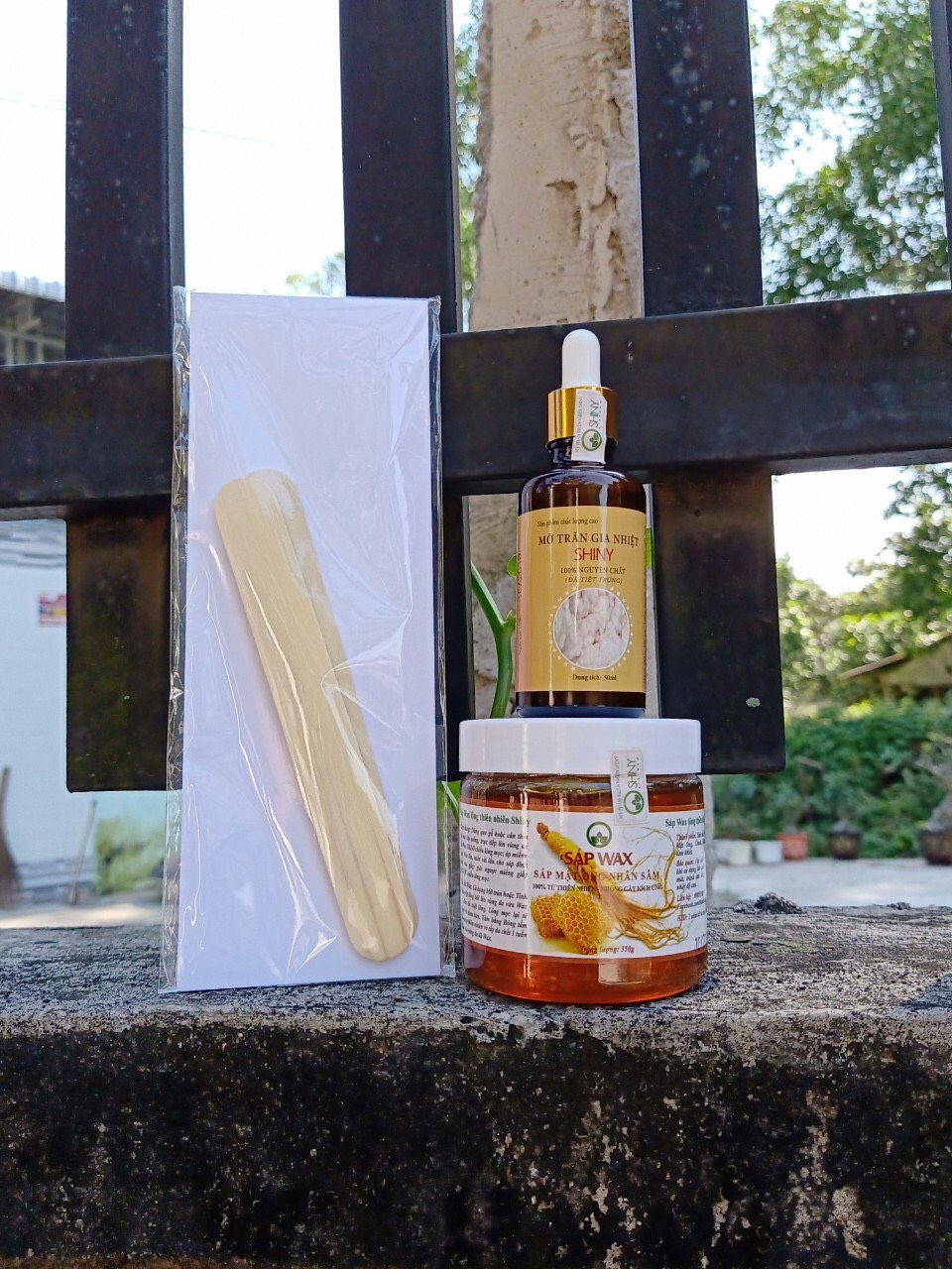 Combo Wax Lông Nhân Sâm Shiny Handmade + mỡ trăn /Wax Lông Nách/Triệt Lông Tay Chân/Bikini