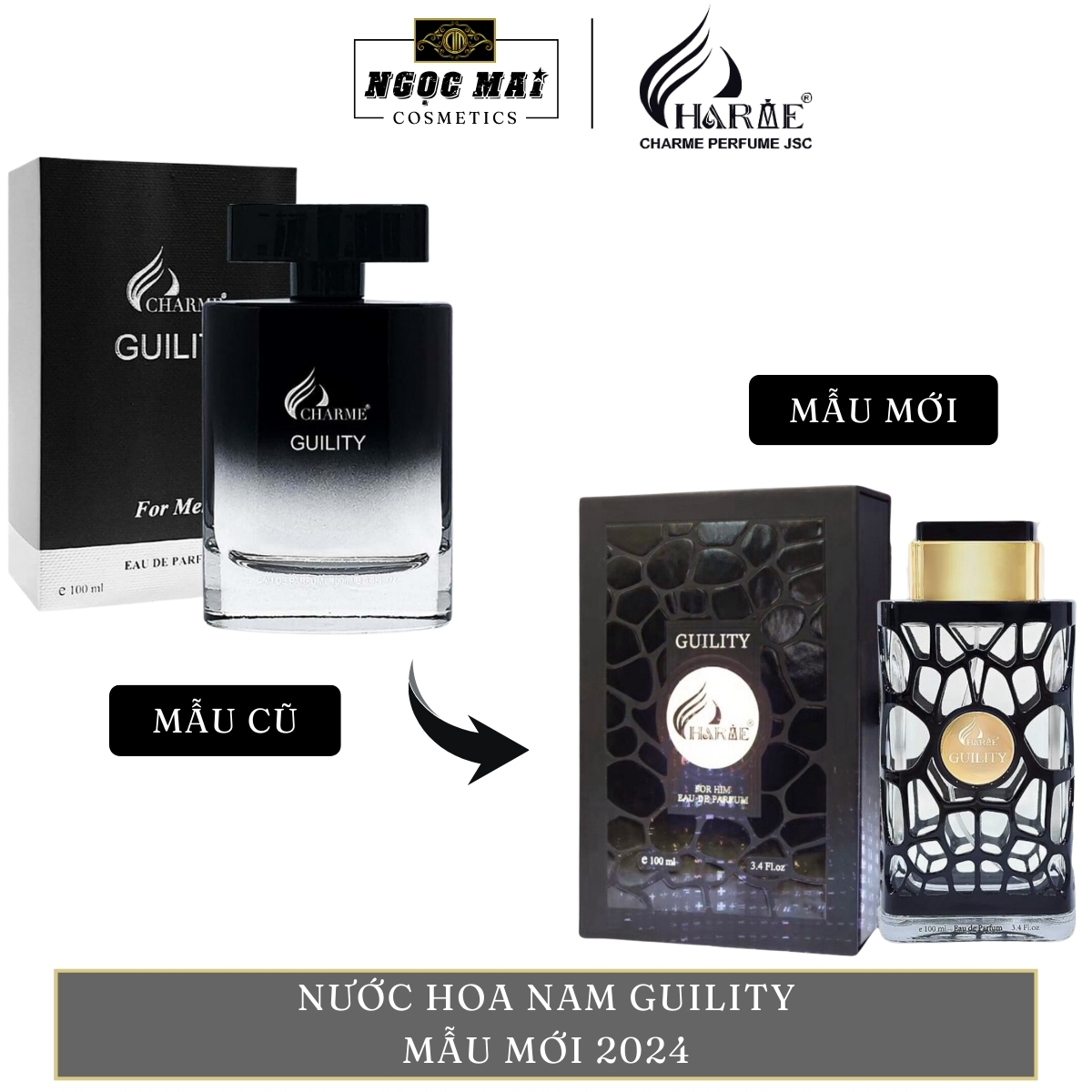 Nước hoa Charme nam Guility 100ml bí ẩn trẻ trung quyến rũ nam tính