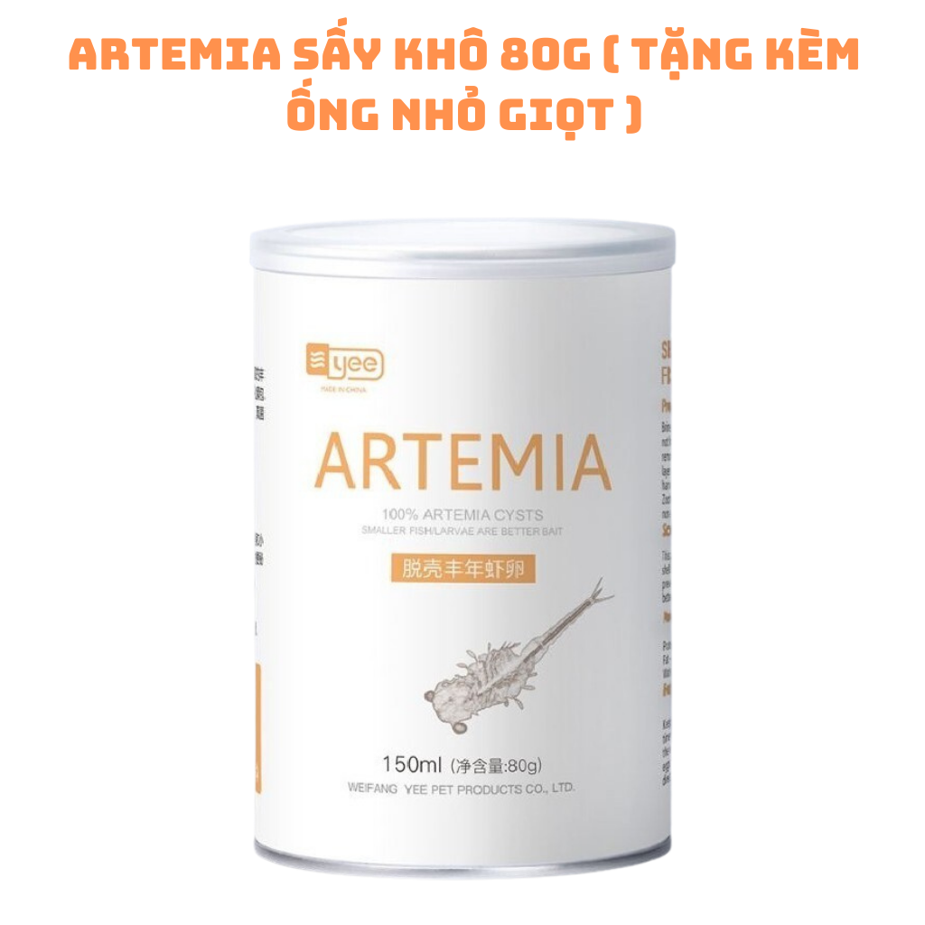 Artemia tách vỏ sấy khô lon 150ml