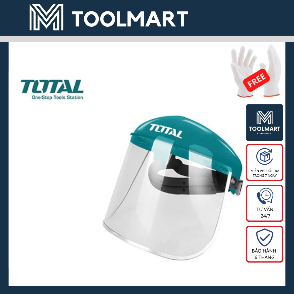 Kính che mặt bảo vệ total - kính bảo vệ chống văn bắn, hóa chất, bảo vệ mắt, mũi, miệng - tsp610