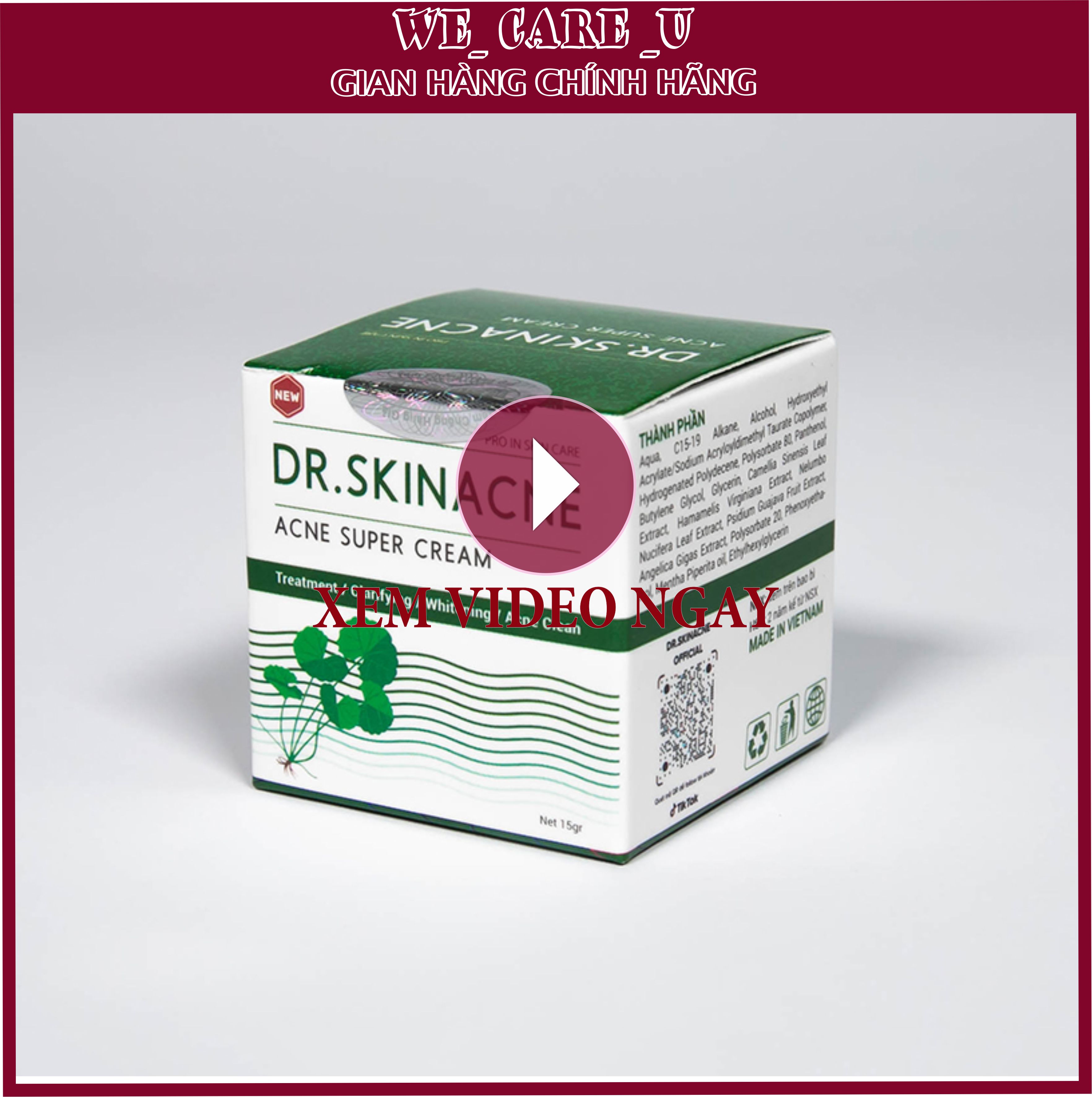 DR SKINACNE CHÍNH HÃNG có mã QR Code - Kem chấm mụn thâm cấp tốc cho nam giới nữ giới, ngừa mụn thâm hiệu quả nhat, mụn ẩn mụn đầu đen mụn thịt mụn viêm tàn nhang, mụn ở lưng face cổ trán mũi, giá rẻ nhat