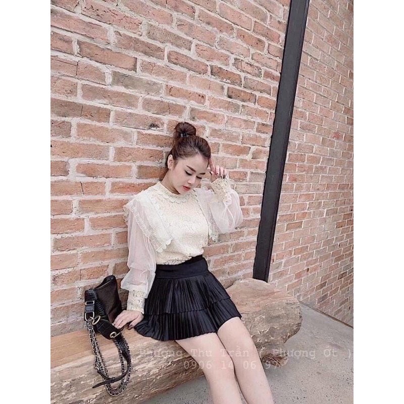 (RẺ VÀ ĐẸP) CHÂN VÁY XẾP LY 2 TẦNG HÀNG CAO CẤP, MINHQUANG2017