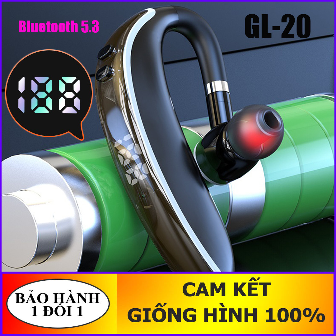 Tai phone Bluetooth V5.3 PIN TRÂU Hiển Thị % Pin, Sạc Type-c, - Tai Nghe GL20