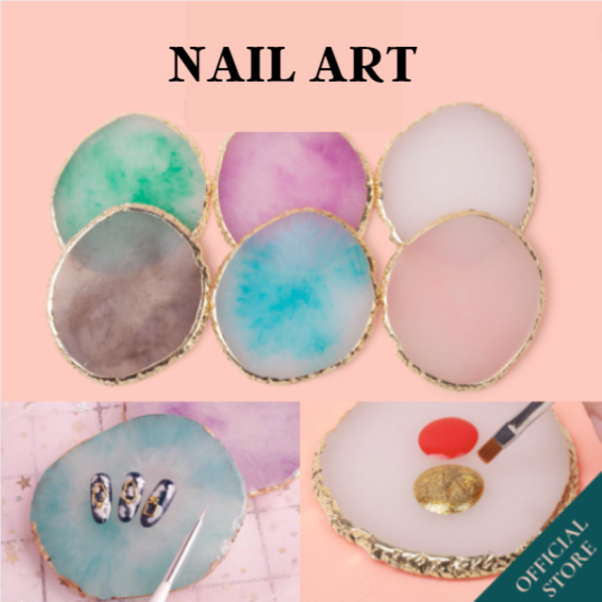 Đá cẩm thạch pha sơn gel - Đá tán màu gel vẽ, chụp mẫu nail nhiều màu