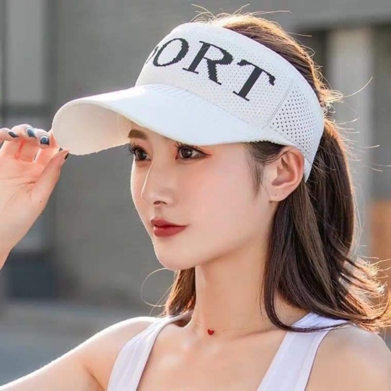 Mũ lưỡi trai nữ hàn quốc kute cá tính ngầu hot 2021, mũ lưỡi chai nửa đầu nữ MU01