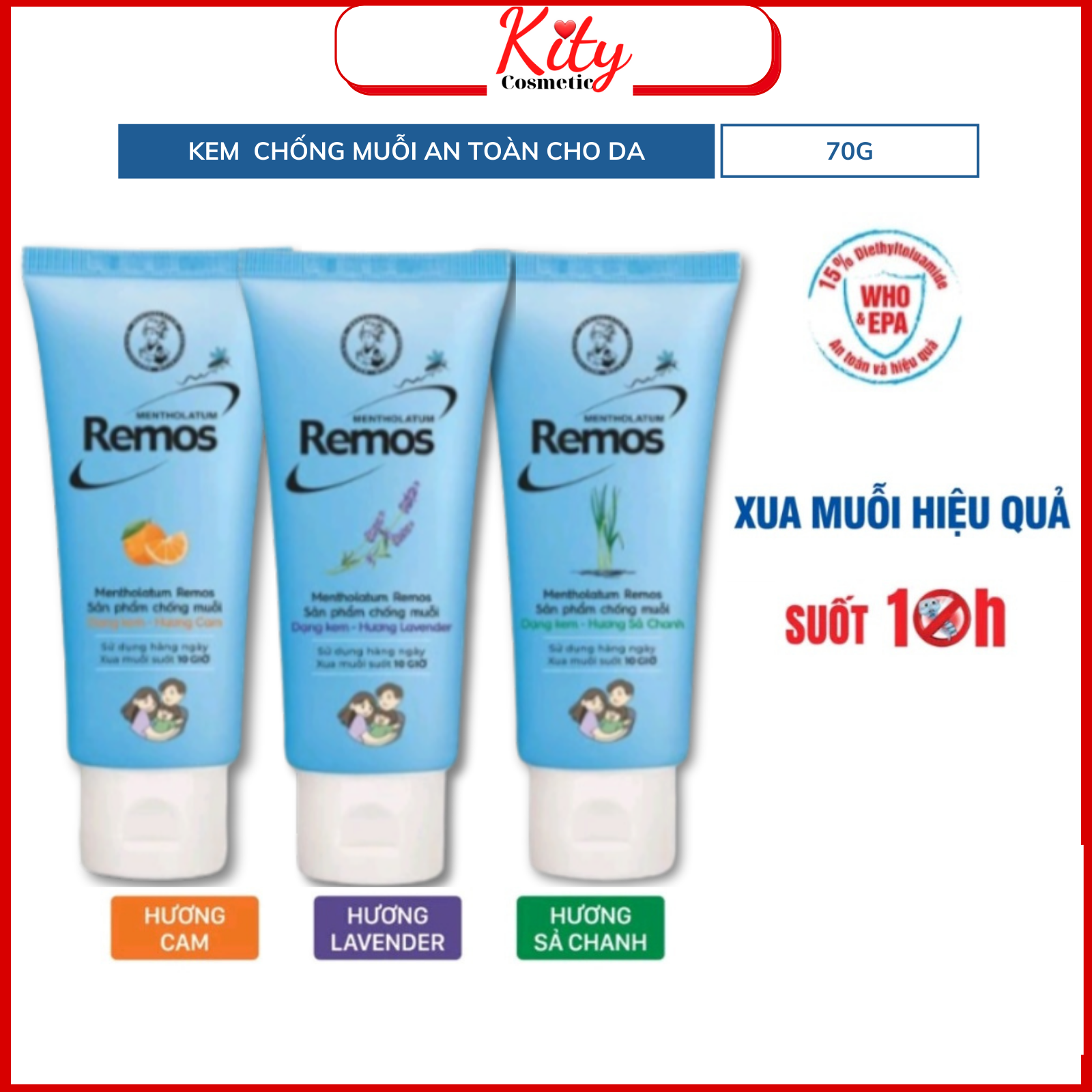 Kem chống muỗi Rohto Metholatum Remos 70g