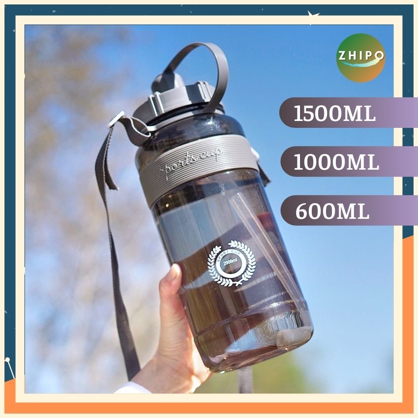 Bình đựng nước 1500ML có ống hút tiện sử dụng khi đi học tập thể thao hàng ngày BTT03