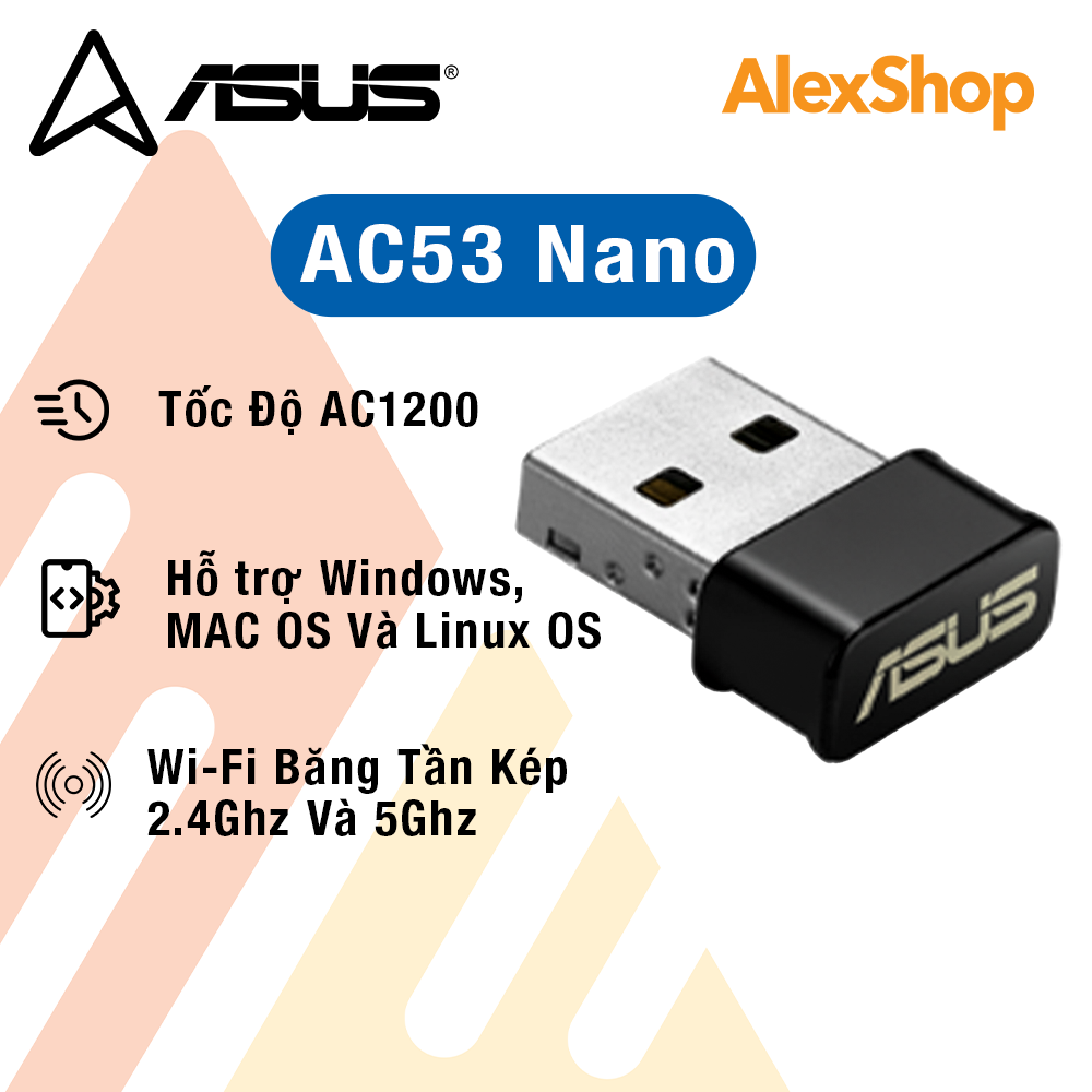 Usb wifi asus ac53 ac1200 thu sóng wifi