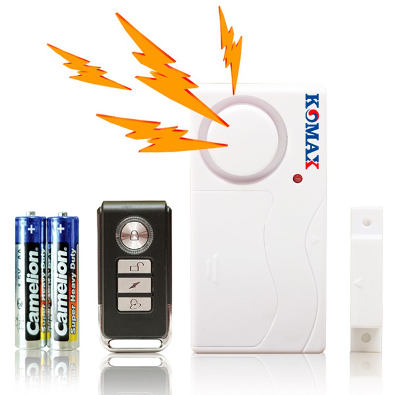 Cảm Biến Từ Chống Trộm Báo Động Mở Cửa Kèm Remote KM-C05 - Chuông Báo Động Tách Cửa. Chống trộm gắn cửa dùng pin cho gia đình dùng pin.