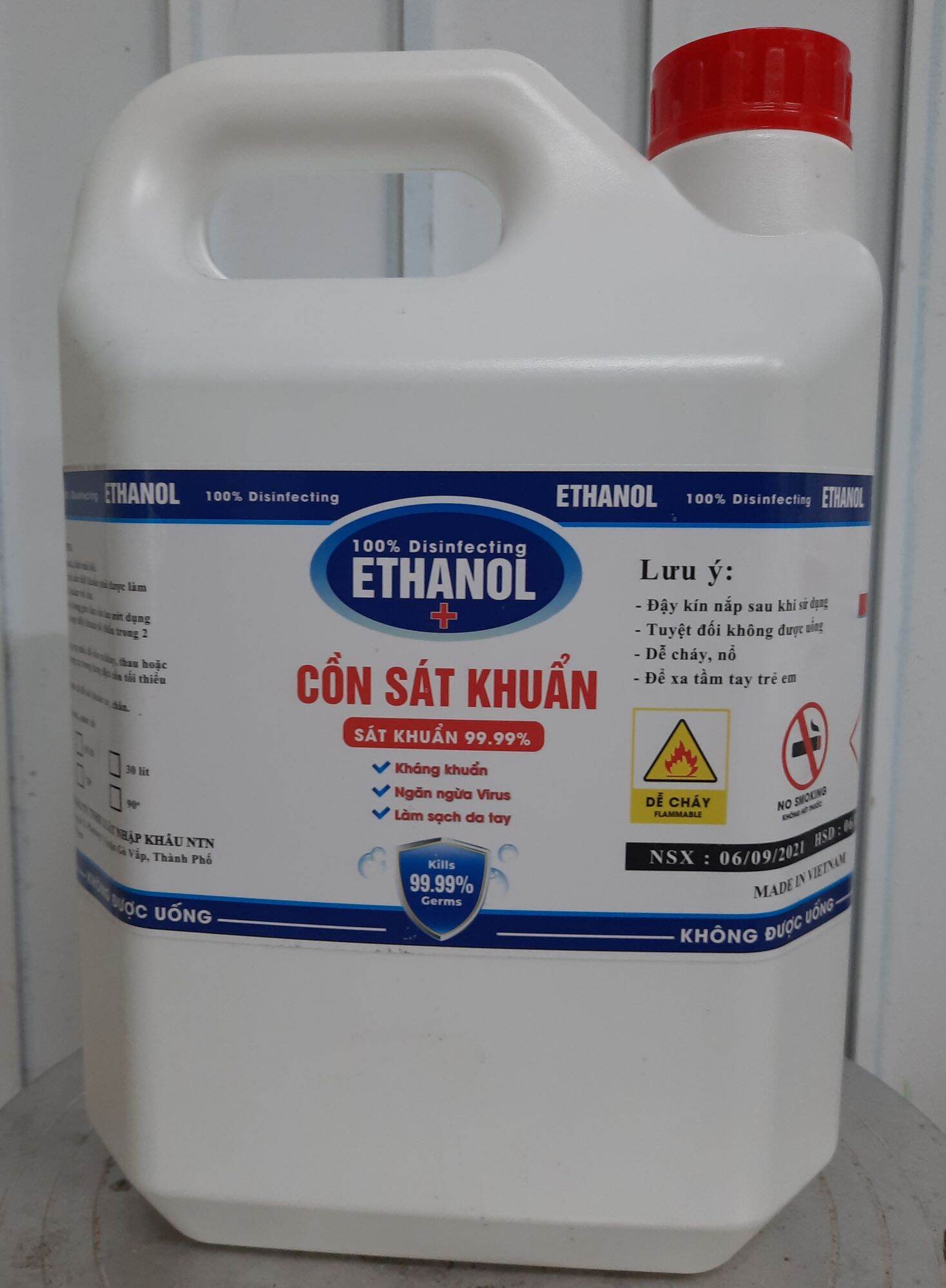 Dung dịch sát khuẩn 70° can 5 lit.