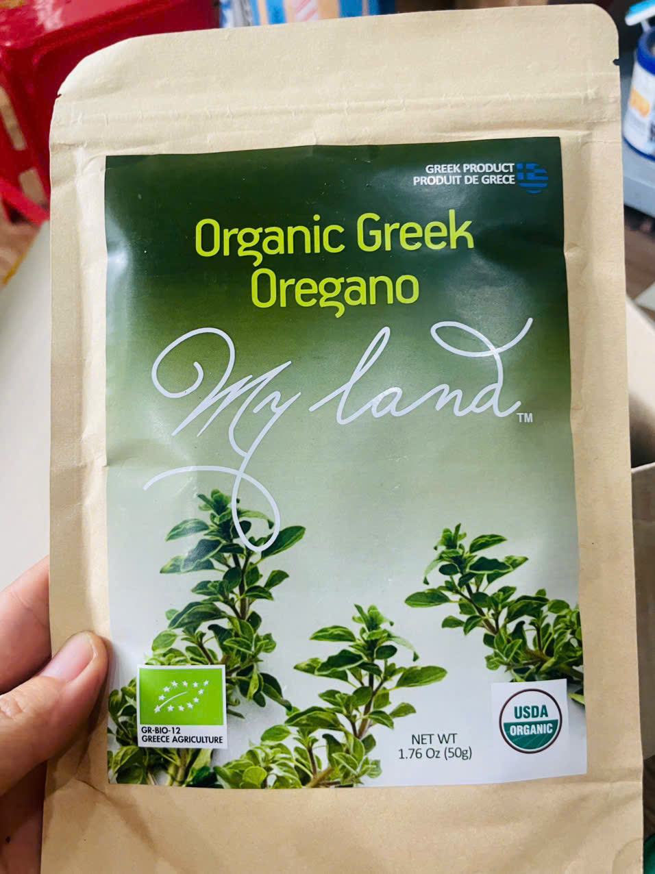 Lá oregano My Land hữu cơ My Land,dùng cho ẩm thực Địa Trung Hải và pha trà thảo mộc 50g,dạng xay, sấy khô