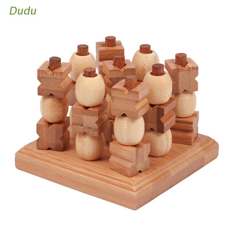 Bộ đồ chơi cờ tic-tac-toe 3d bằng gỗ cho bé