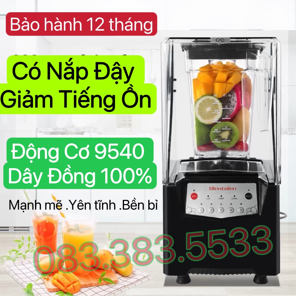 Máy Xay Sinh Tố Công Nghiệp Blentolen xay đá bào, xay thịt cá, rau củ quả