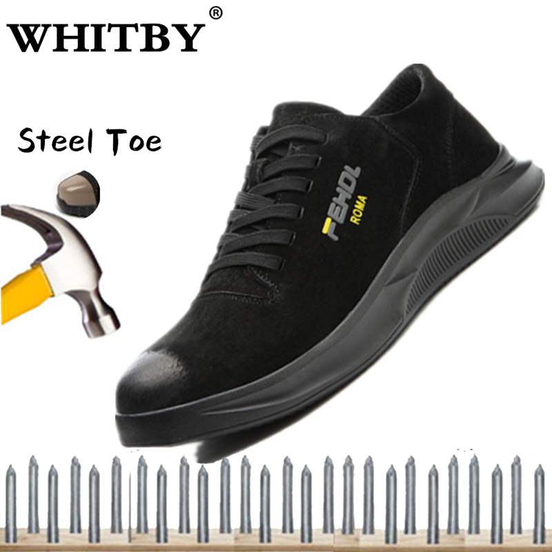 Brand WHITBY COD Giày Bảo Hộ Nam Mũi Bọc Thép, Thời Trang, Thoáng Khí, Chống Trượt, Dùng Ngoài Trời, Khi Leo Núi, Chơi Thể Thao, Tại Công Trường